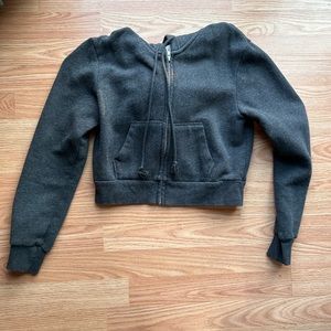 Brandy Melville Cropped Zip Up